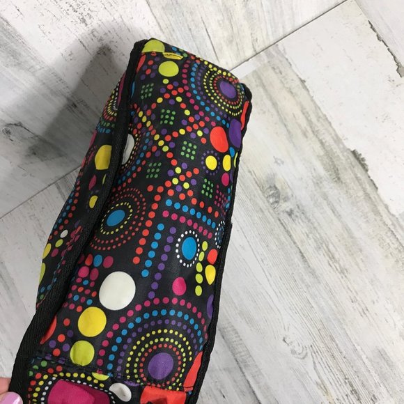 Colorful polka dot nylon shoulder bag tote - Picture 4 of 7